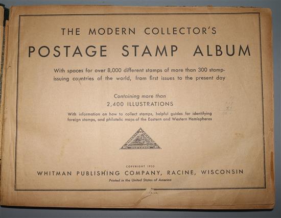 A collection of 6 stamp albums and loose stamps